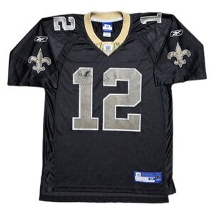 Vintage New Orleans Saints #12 Colston Jersey Mens M NFL Equipment Reebok Black